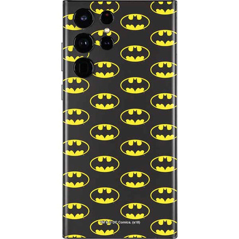 DC Comics Batman Logo Pattern Galaxy S22 Ultra Skin
