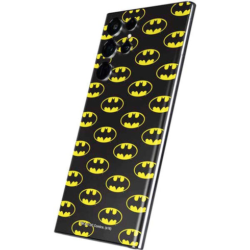 DC Comics Batman Logo Pattern Galaxy S22 Ultra Skin