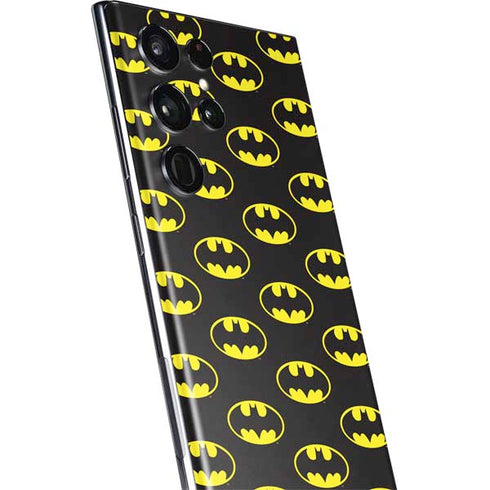 DC Comics Batman Logo Pattern Galaxy S22 Ultra Skin