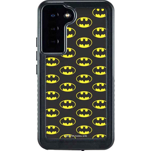 DC Comics Batman Logo Pattern Galaxy S23 Plus Waterproof Case