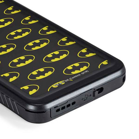 DC Comics Batman Logo Pattern Galaxy S23 Plus Waterproof Case
