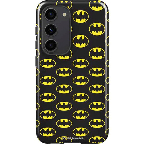 DC Comics Batman Logo Pattern Galaxy S23 Pro Case
