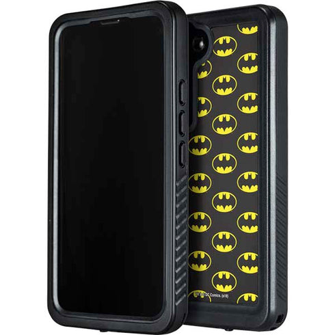 DC Comics Batman Logo Pattern Galaxy S23 Waterproof Case