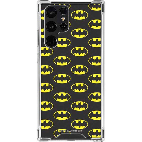 DC Comics Batman Logo All Over Print Galaxy S24 Ultra Clear Case