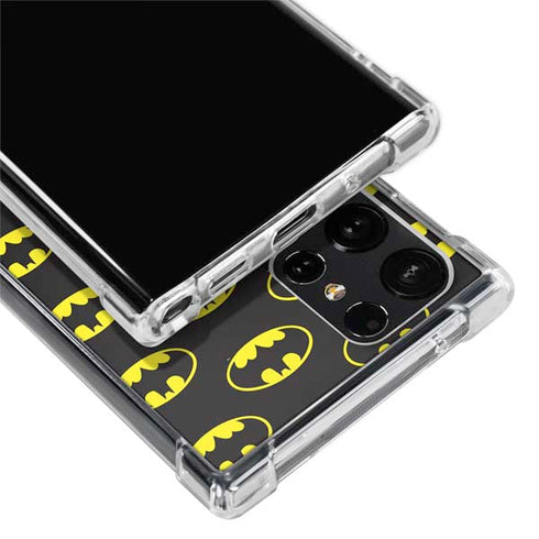 DC Comics Batman Logo All Over Print Galaxy S24 Ultra Clear Case