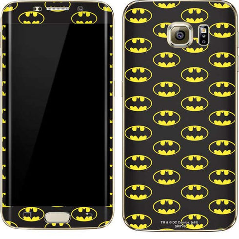 DC Comics Batman Logo Pattern Galaxy S7 Edge Skin