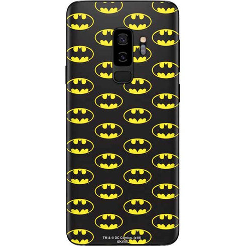 DC Comics Batman Logo Pattern Galaxy S9 Plus Skin