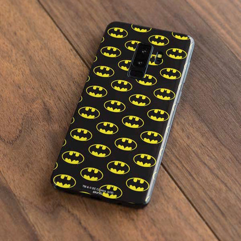 DC Comics Batman Logo Pattern Galaxy S9 Plus Skin