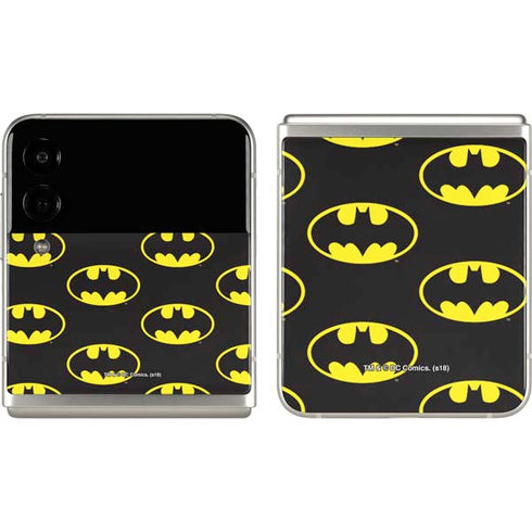 DC Comics Batman Logo Pattern Galaxy Z Flip3 5G Skin