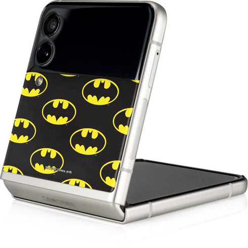 DC Comics Batman Logo Pattern Galaxy Z Flip4 5G Skin