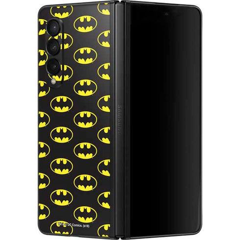 DC Comics Batman Logo Pattern Galaxy Z Fold3 5G Skin