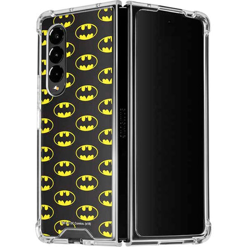 DC Comics Batman Logo Pattern Galaxy Z Fold4 5G Clear Case