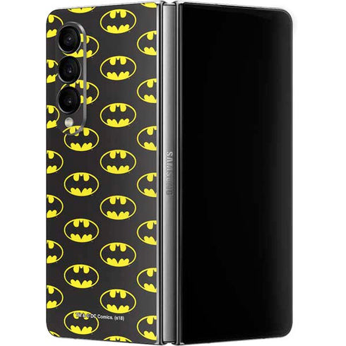 DC Comics Batman Logo Pattern Galaxy Z Fold4 5G Skin