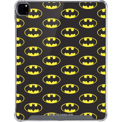 DC Comics Batman Logo Pattern iPad Pro 12.9in (2020) Clear Case