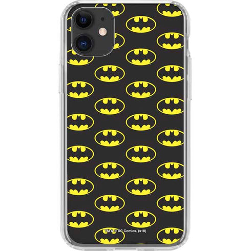 DC Comics Batman Logo All Over Print iPhone 11 Clear Case