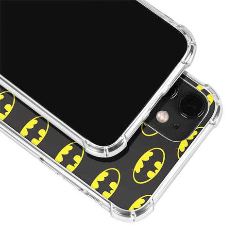 DC Comics Batman Logo Pattern iPhone 12 Clear Case