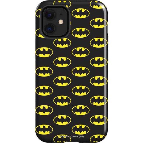 DC Comics Batman Logo Pattern iPhone 12 Mini Impact Case