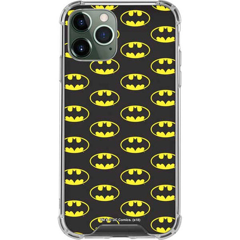 DC Comics Batman Logo Pattern iPhone 12 Pro Clear Case