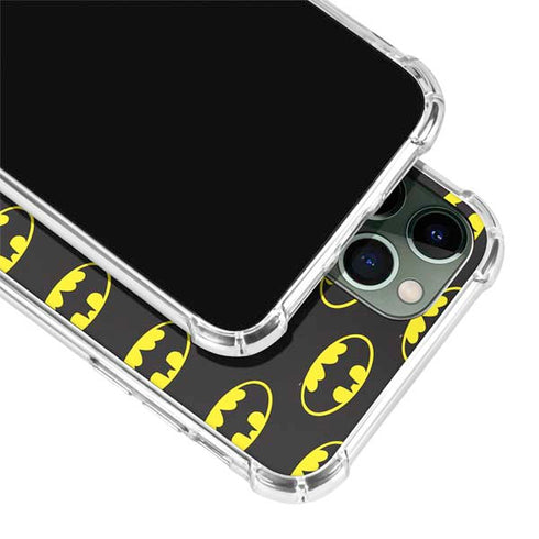 DC Comics Batman Logo Pattern iPhone 12 Pro Clear Case