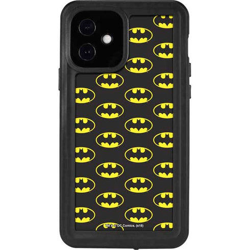 DC Comics Batman Logo Pattern iPhone 12 Waterproof Case