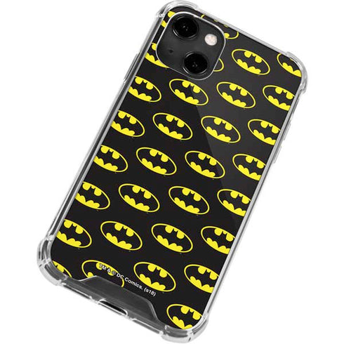 DC Comics Batman Logo Pattern iPhone 13 Clear Case