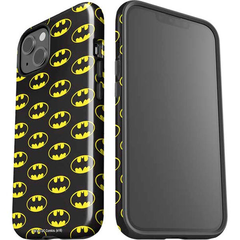 DC Comics Batman Logo All Over Print iPhone 15 Impact Case