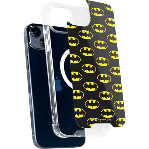 DC Comics Batman Logo All Over Print iPhone 15 Plus MagSafe Case