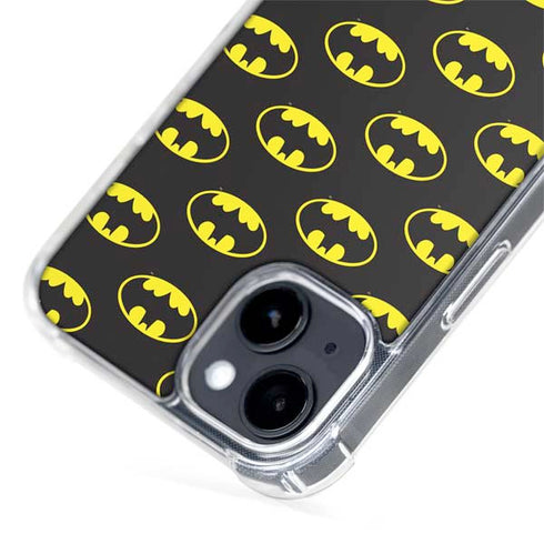 DC Comics Batman Logo All Over Print iPhone 15 Plus MagSafe Case