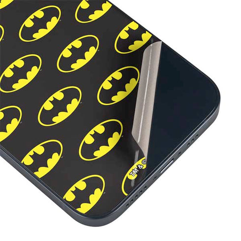 DC Comics Batman Logo All Over Print iPhone 15 Plus Skin