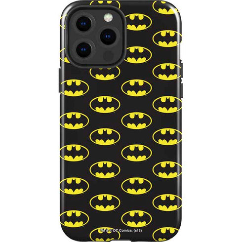 DC Comics Batman Logo All Over Print iPhone 15 Pro Max Impact Case
