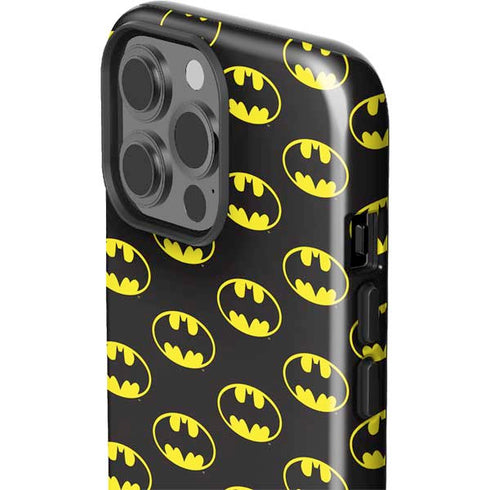 DC Comics Batman Logo All Over Print iPhone 15 Pro Max Impact Case