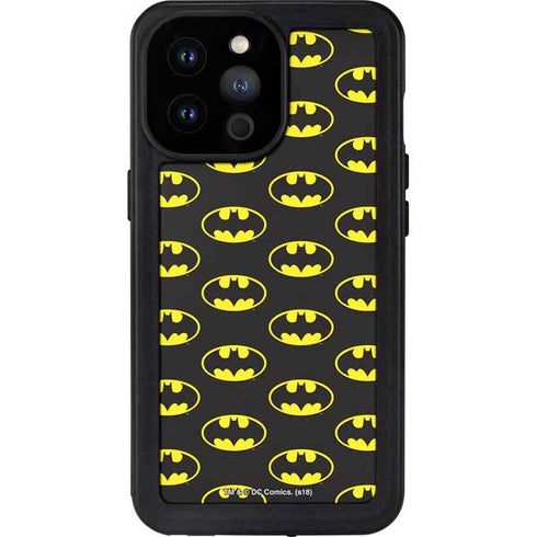 DC Comics Batman Logo Pattern iPhone 14 Pro Max Waterproof Case