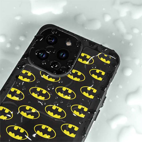 DC Comics Batman Logo Pattern iPhone 14 Pro Max Waterproof Case