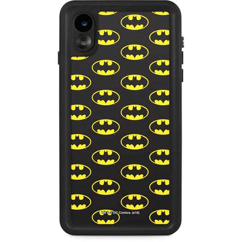 DC Comics Batman Logo Pattern iPhone XR Waterproof Case