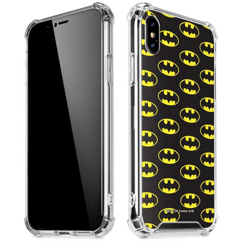 DC Comics Batman Logo All Over Print iPhone XS Max Clear Case
