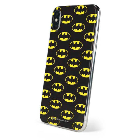 DC Comics Batman Logo Pattern iPhone XS Skin