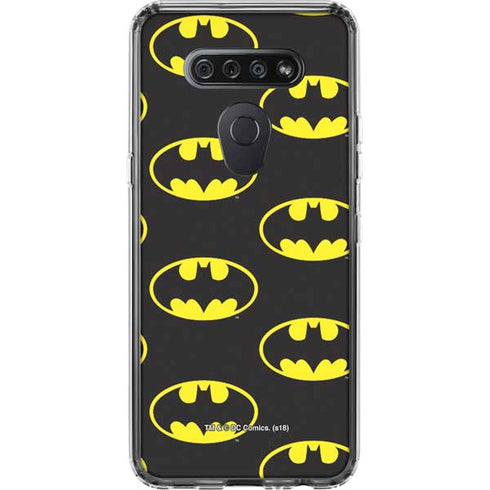 DC Comics Batman Logo All Over Print LG K51/Q51 Clear Case