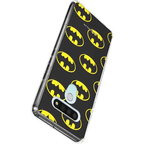 DC Comics Batman Logo All Over Print LG Stylo 6 Clear Case