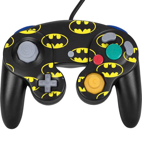DC Comics Batman Logo Pattern Nintendo GameCube Controller Skin
