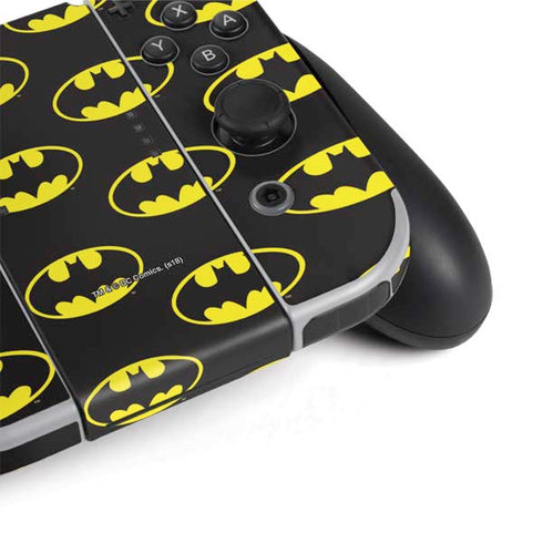 DC Comics Batman Logo Pattern Nintendo Switch OLED (2021) Skin