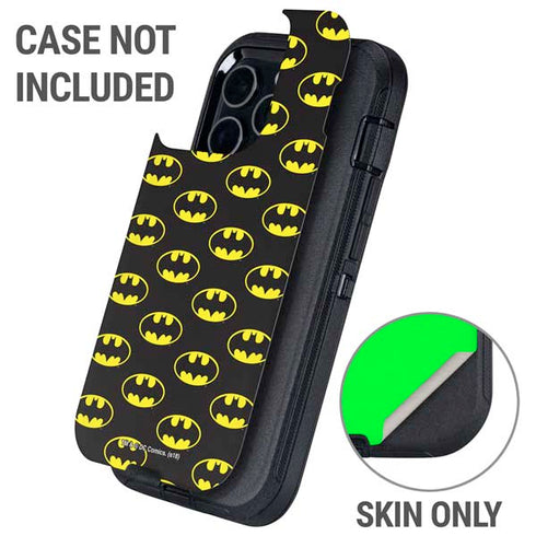 DC Comics Batman Logo All Over Print Otterbox Defender iPhone Skin
