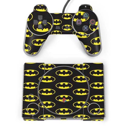 DC Comics Batman Logo Pattern PlayStation Classic Bundle Skin