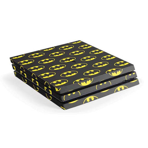 DC Comics Batman Logo Pattern PS4 Pro Console Skin