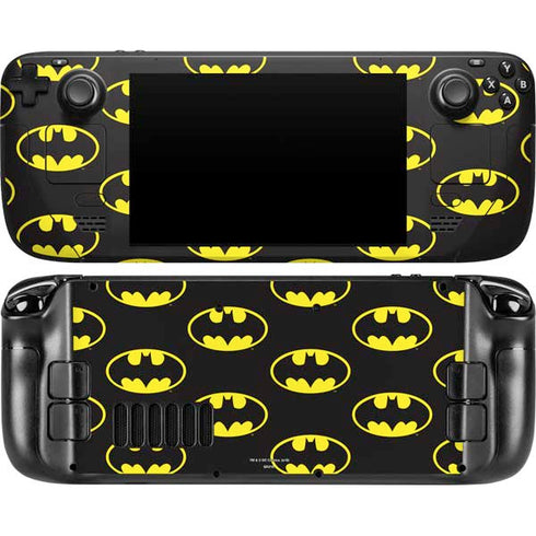 DC Comics Batman Logo Pattern Steam Deck Handheld Gaming Computer Skin