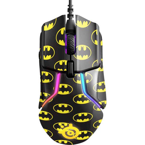 DC Comics Batman Logo Pattern SteelSeries Rival 600 Gaming Mouse Skin