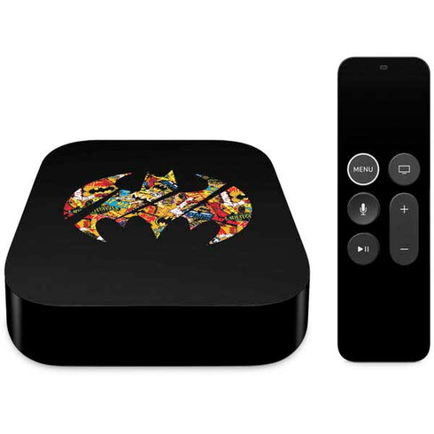 DC Comics Batman Silhouette Logo Vintage Pattern Apple TV Skin