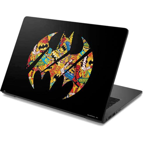 DC Comics Batman Silhouette Logo Vintage Pattern Dell Chromebook Skin