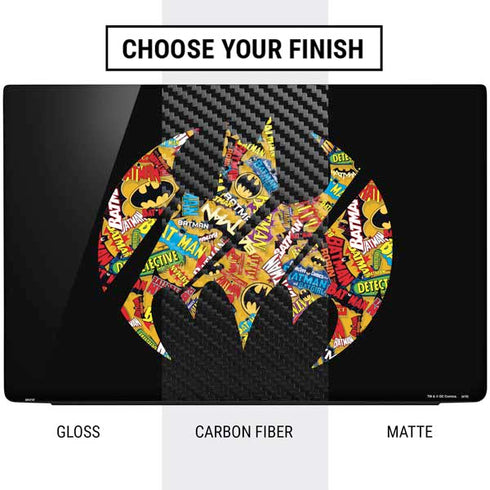 DC Comics Batman Silhouette Logo Vintage Pattern Dell Vostro Skin