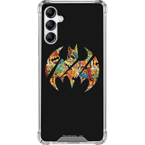 DC Comics Batman Silhouette Logo Vintage Pattern Galaxy A14 5G Clear Case