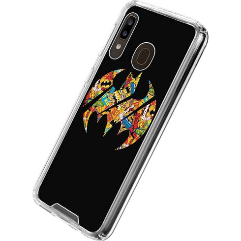 DC Comics Batman Silhouette Logo Vintage Pattern Galaxy A30 Clear Case